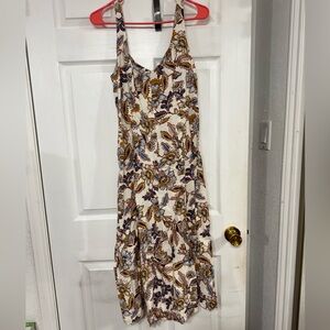 Old Navy Floral Maxi Dress in Cream and Blue